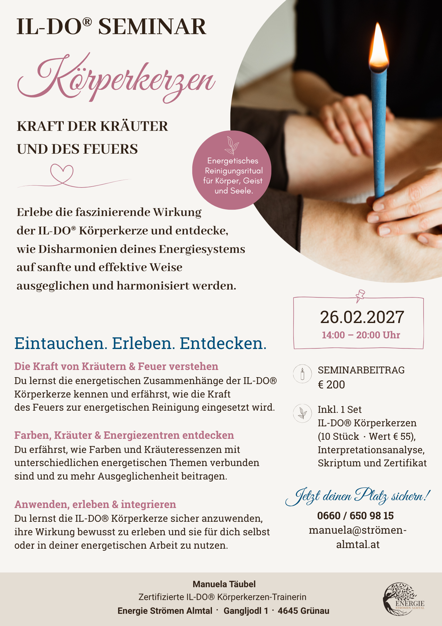 Seminar Körperkerzen Energie Strömen Almtal