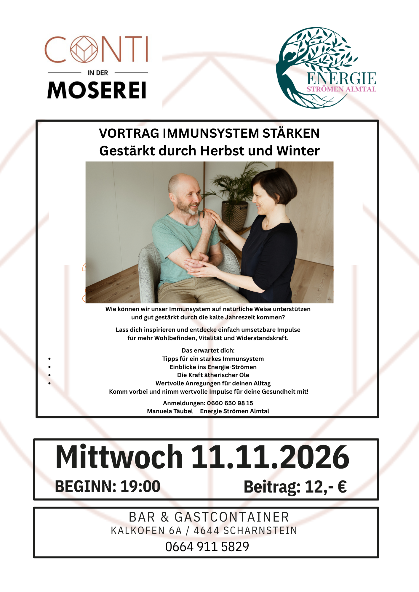 Vortrag Immunsystem stärken, Energie Strömen Almtal, Ätherische Öle, Praktische TCM-Tipps